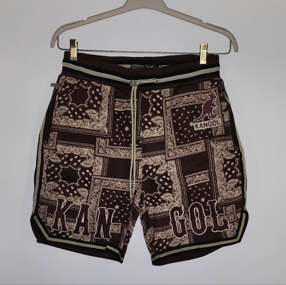 Kangol Boxed Out Paisley Shorts Sz L - Picture 2 of 4